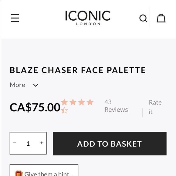 ICONIC LONDON Blaze Chaser Face Palette BNWT - Picture 4 of 7